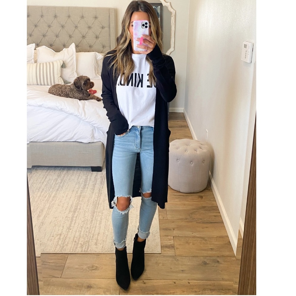 Talulah East Busted Knee Skinny Jeans Light Denim